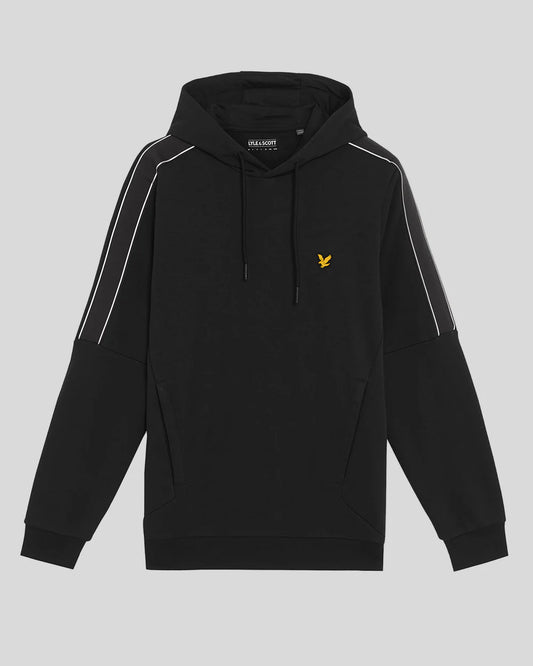 Lyle & Scott Sports Tape Hoodie Jet Black