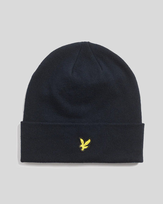Lyle & Scott Merino Wool Blend Beanie Dark Navy