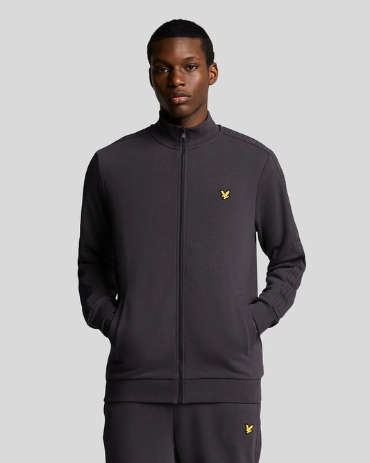 Lyle & Scott Tape Track Top Graphite