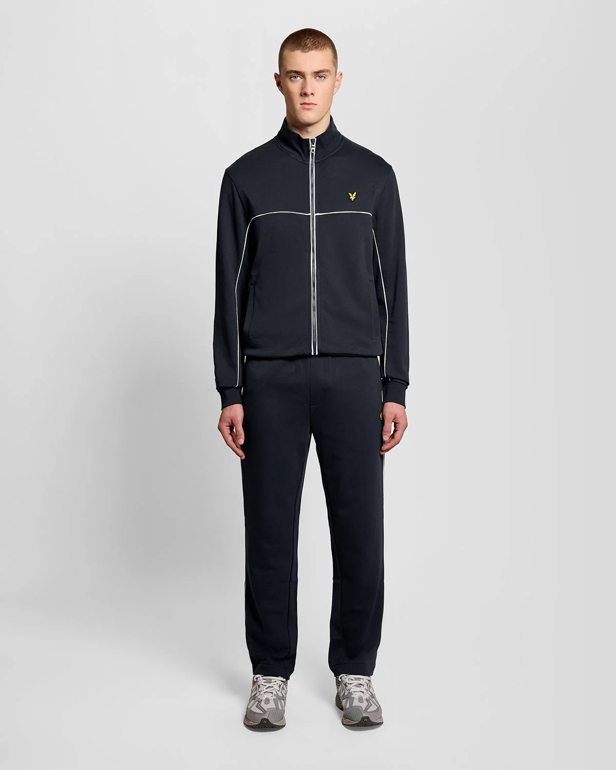 Lyle & Scott Straight Leg Piped Track Pants Dark Navy