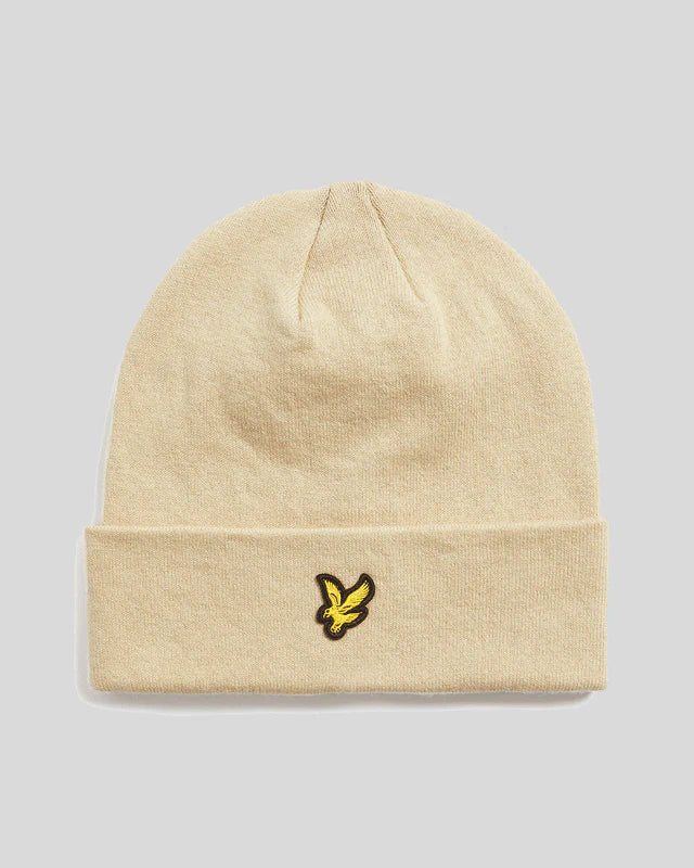 Lyle & Scott Merino Wool Blend Beanie Grey Taupe