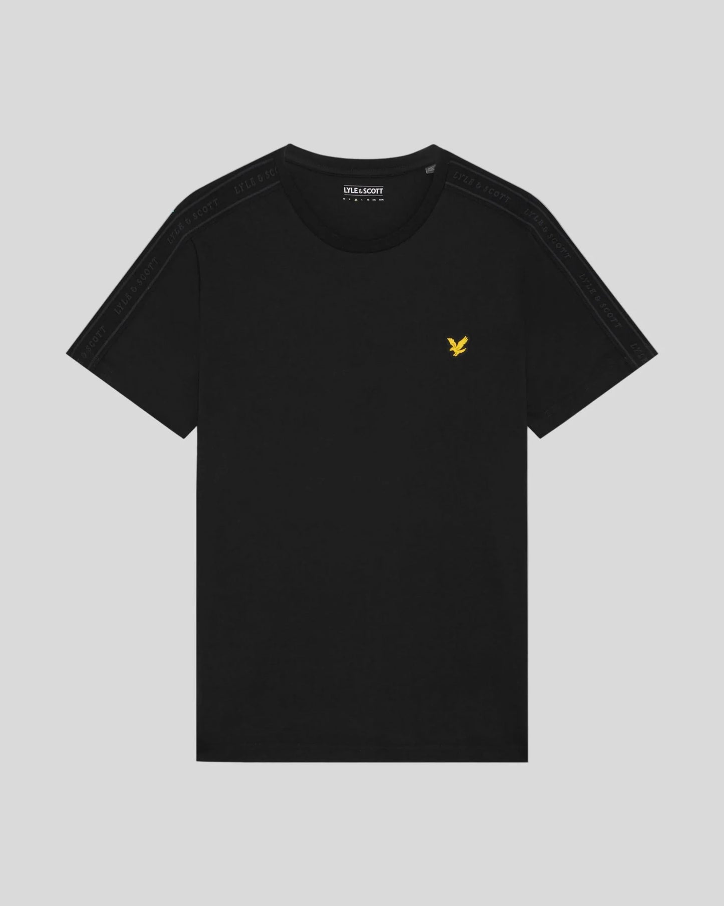 Lyle & Scott Jacquard Tape T-Shirt Jet Black