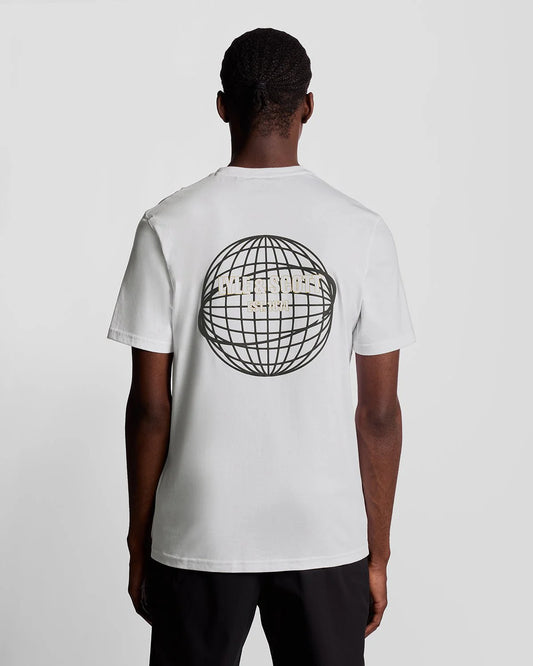 Lyle & Scott Geometric Globe Grapic T-Shirt White