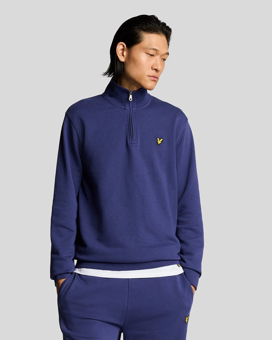 Lyle & Scott Loopback 1/4 Zip Sweat Deep Indigo