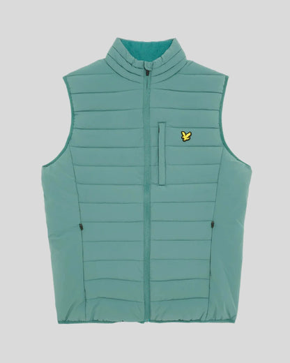 Lyle & Scott Sports Lightweight Puffer Gilet Silver Pine