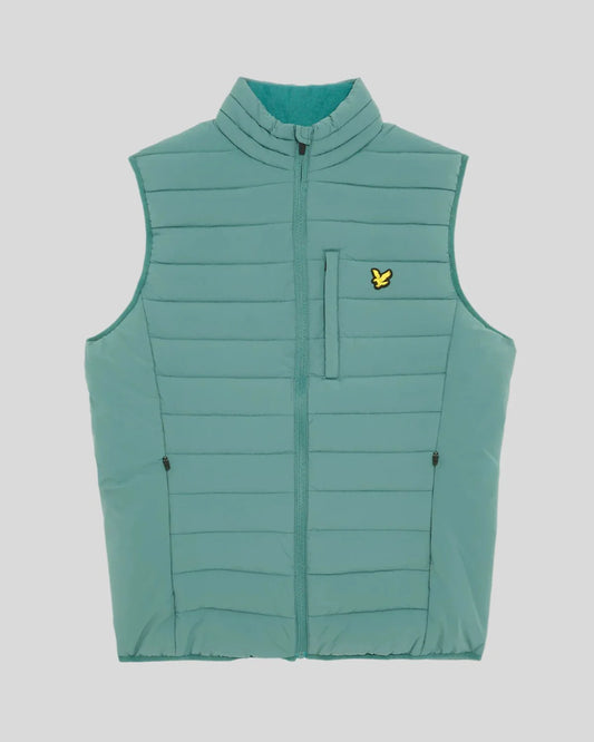 Lyle & Scott Sports Lightweight Puffer Gilet Silver Pine