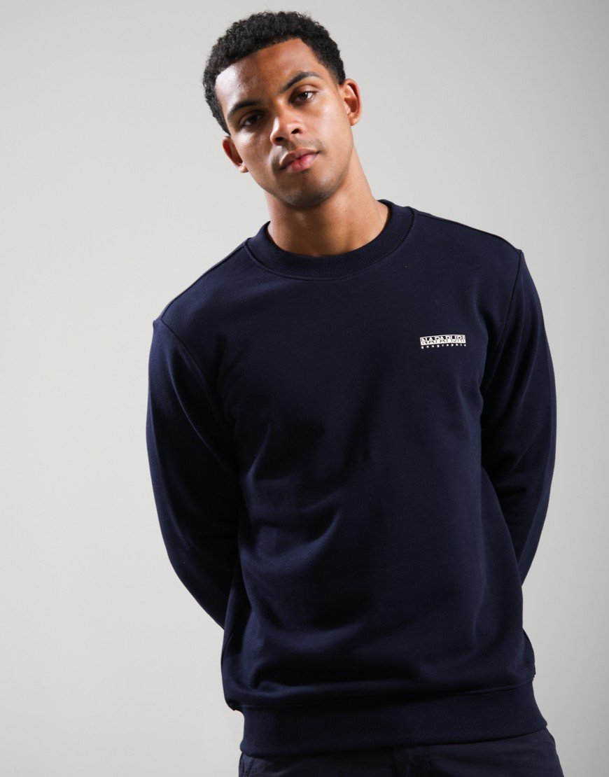 Napapijri B-Small Box Crew Sweat Blu Marine