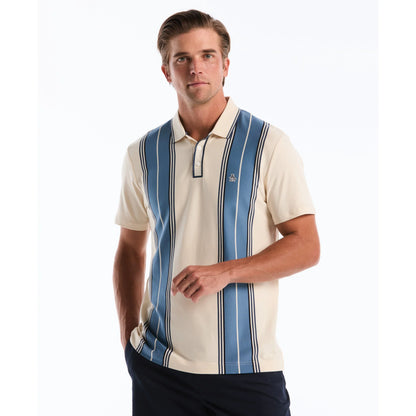 Original Penguin Jacquard Vertical Stripe Polo Shirt Birch