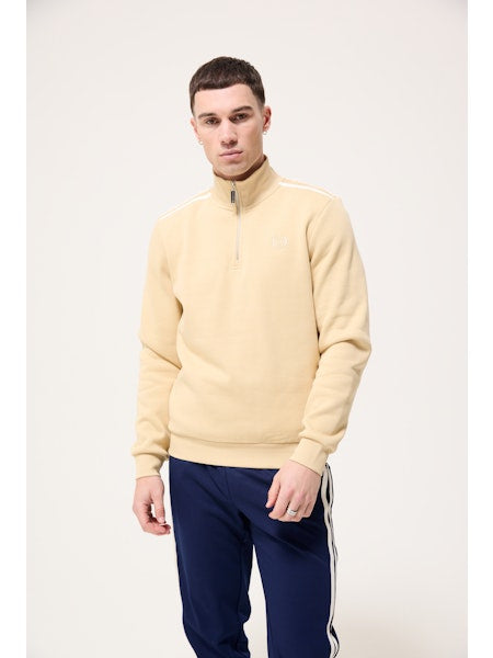 Sergio Tacchini Locchi 1/4 Zip Sweatshirt Mojave Desert/Gardenia