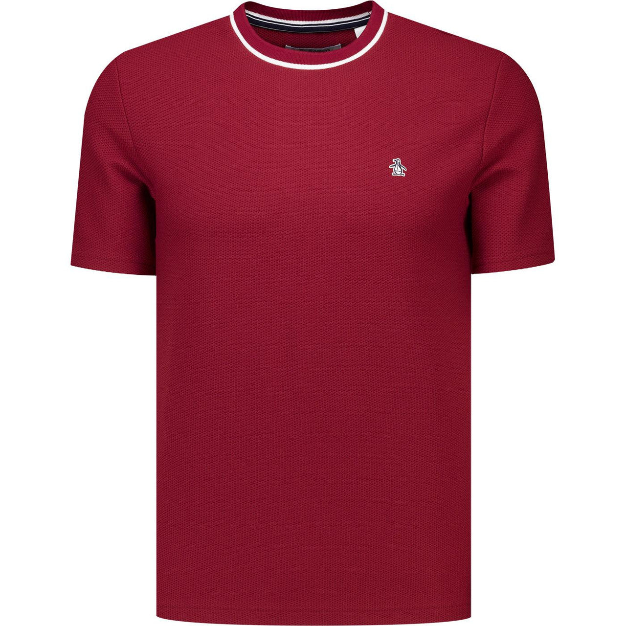 Original Penguin Textured Ringer T-Shirt Cabernet