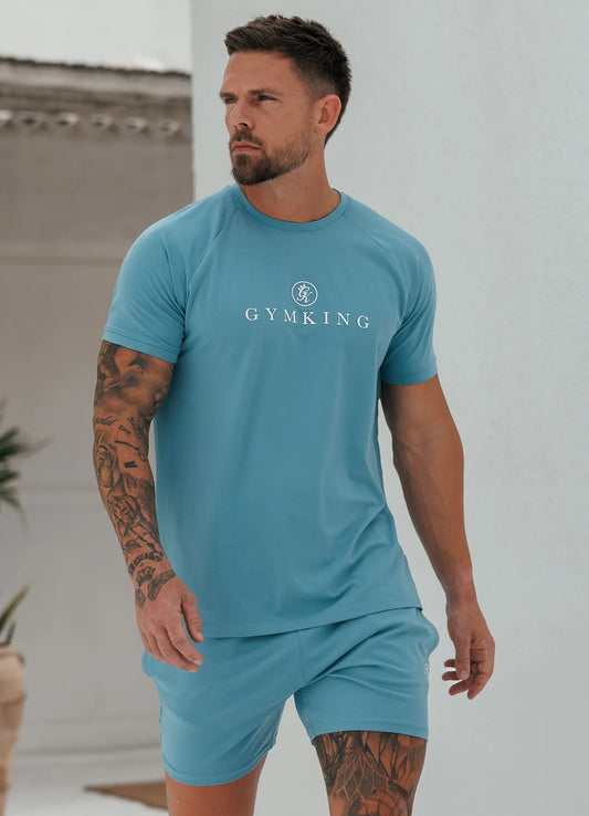 Gym King Pro Logo T-Shirt Air Force Blue