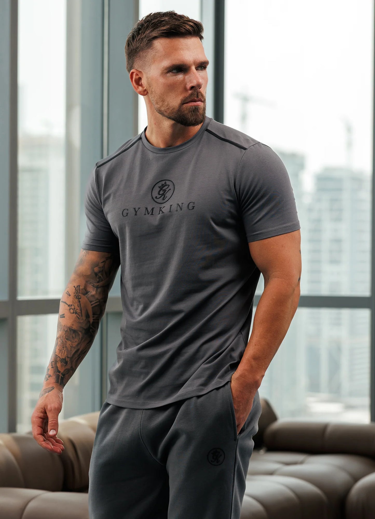Gym King Pro V2 T-Shirt Gunmetal Grey