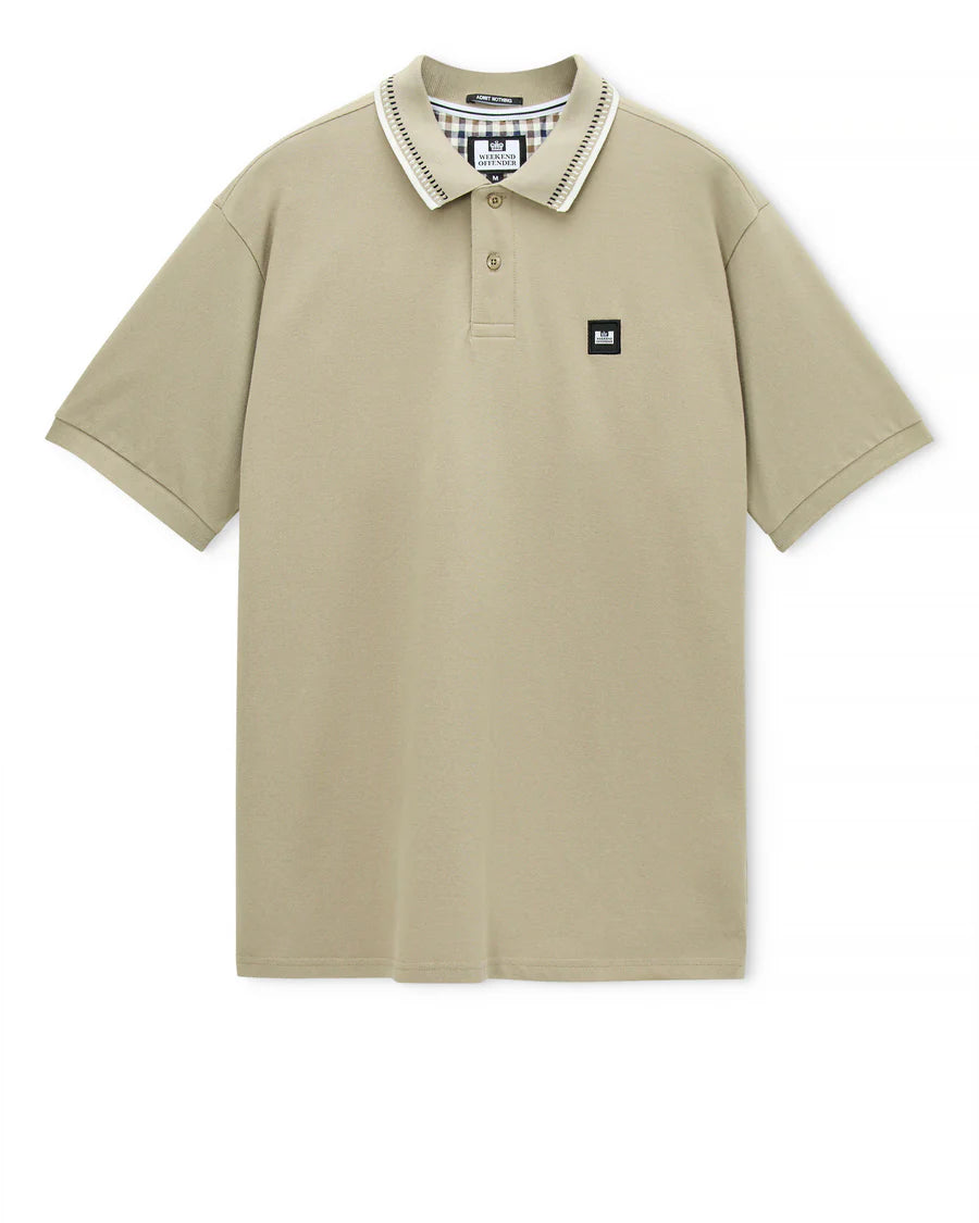 Weekend Offender Rockhampton Dashed Tipped Polo Rock