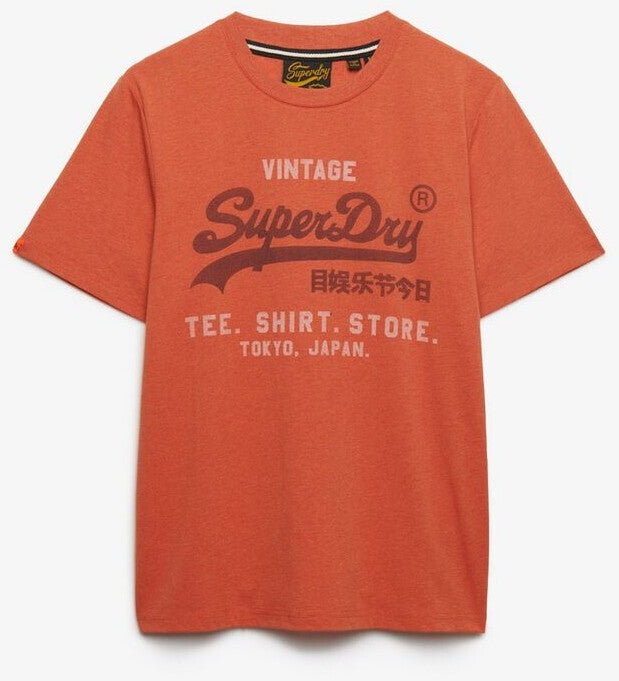 Superdry VL Heritage Relaxed T-Shirt Rust Orange Marl