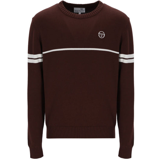 Sergio Tacchini Orion Knitted Jumper Bitter Chocolate/Gardenia