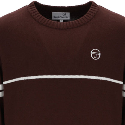Sergio Tacchini Orion Knitted Jumper Bitter Chocolate/Gardenia