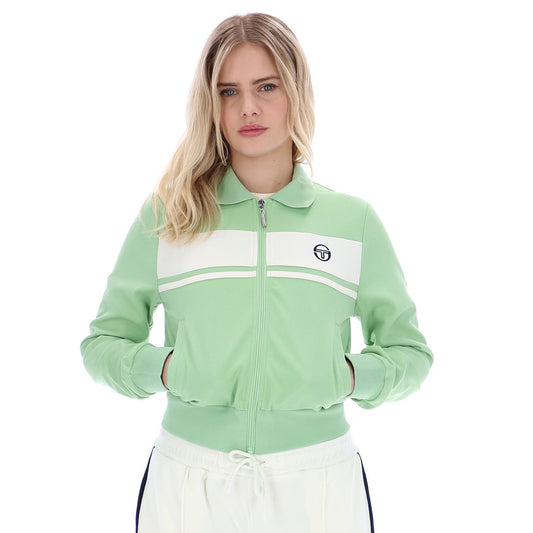 Sergio Tacchini Ladies Miss Masters Track Top Quiet Green/Gardenia