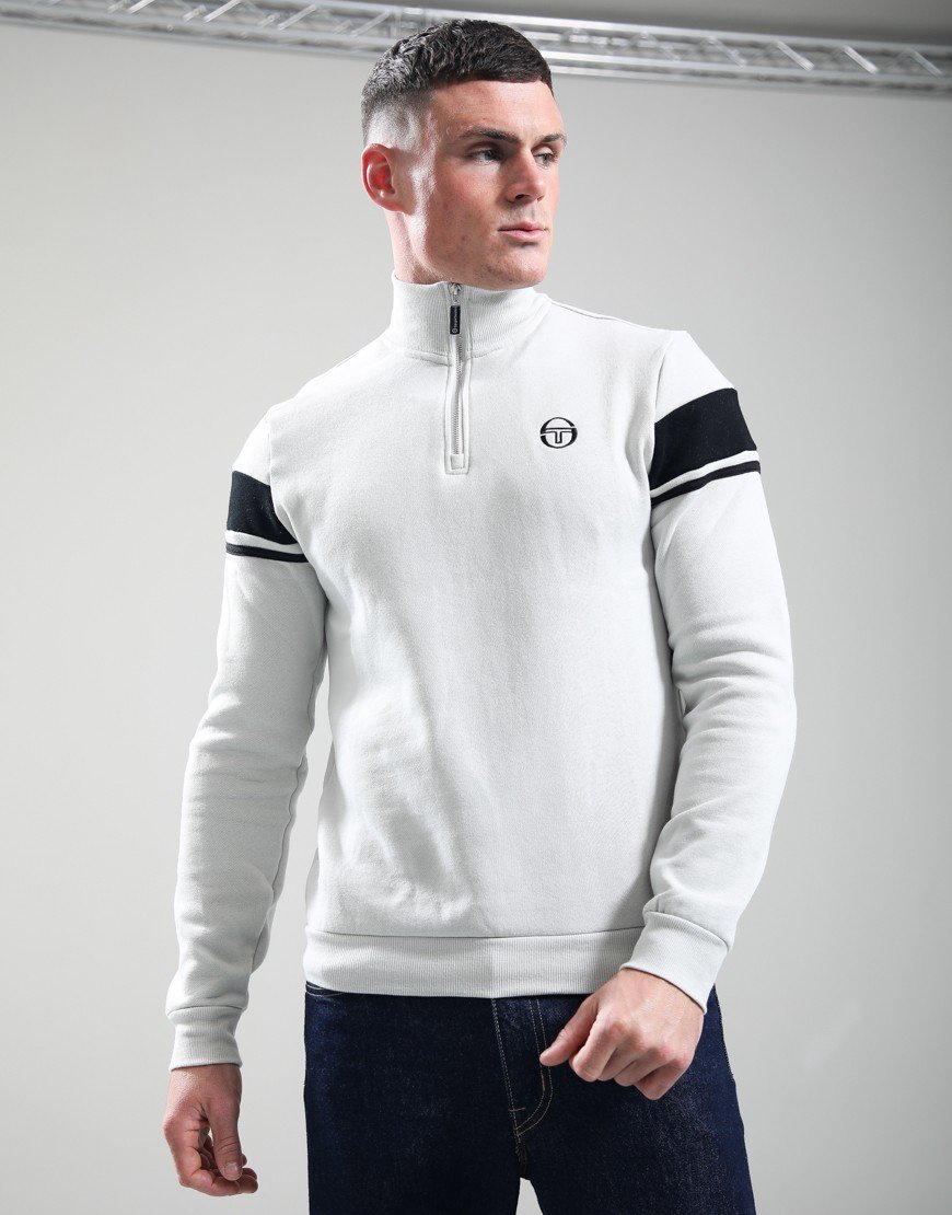 Sergio Tacchini Damarindo 1/4 Zip Sweatshirt Glacier Grey/Black