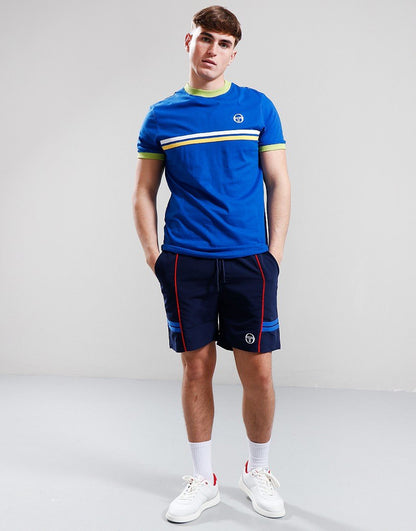 Sergio Tacchini Supermac T-Shirt Nautical Blue/Dark Citron/Daffodil