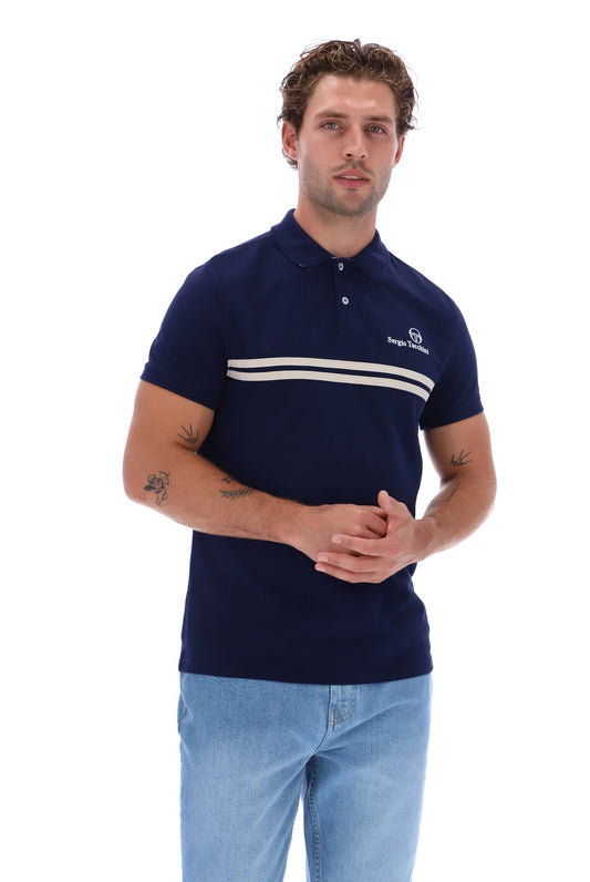 Sergio Tacchini New Supermac Polo Shirt Maritime Blue/Peyote