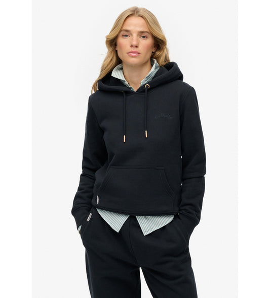 Superdry Ladies Essential Logo EMB Hood Eclipse Navy