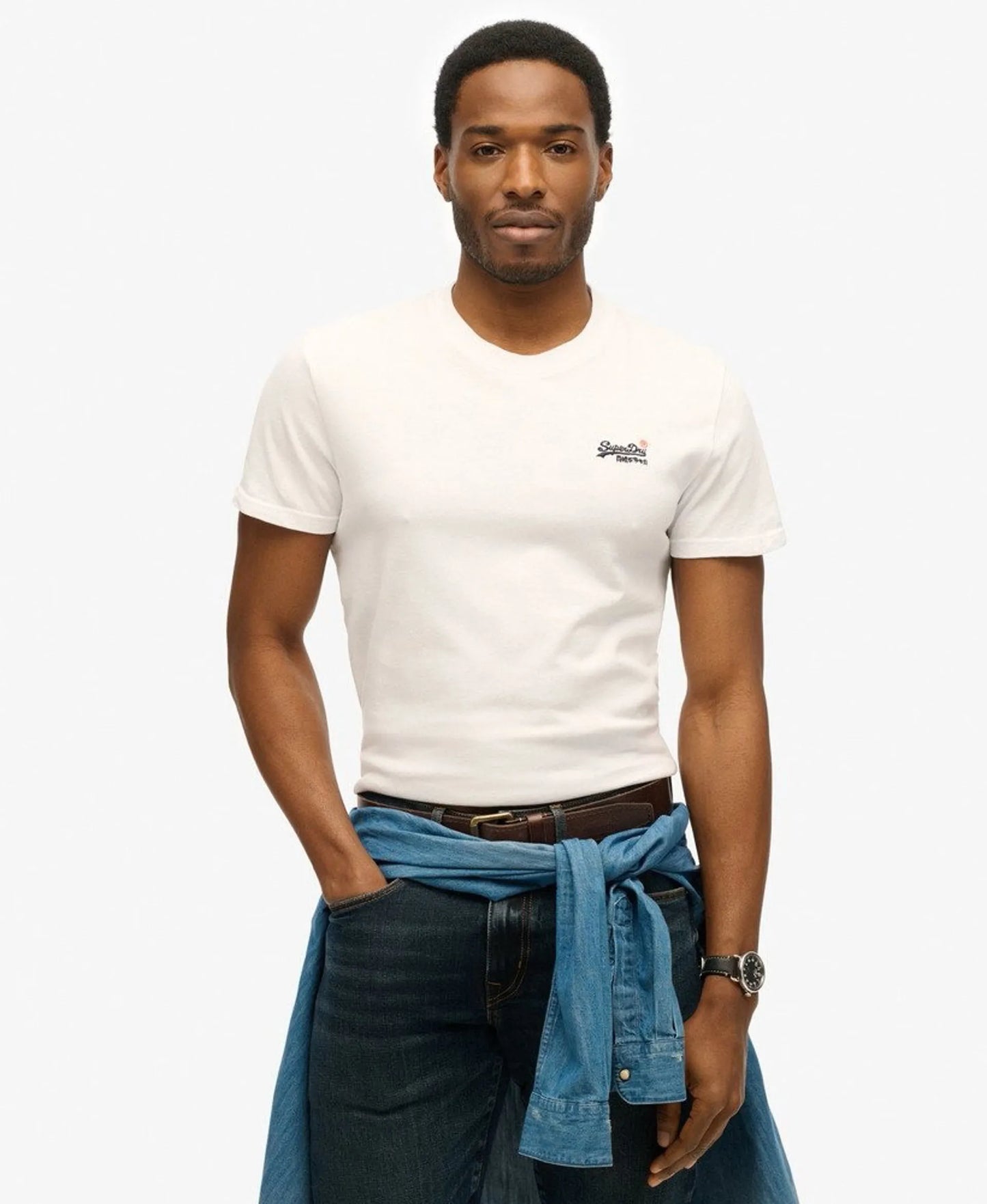 Superdry Essential Logo Embroidered T-Shirt Optic
