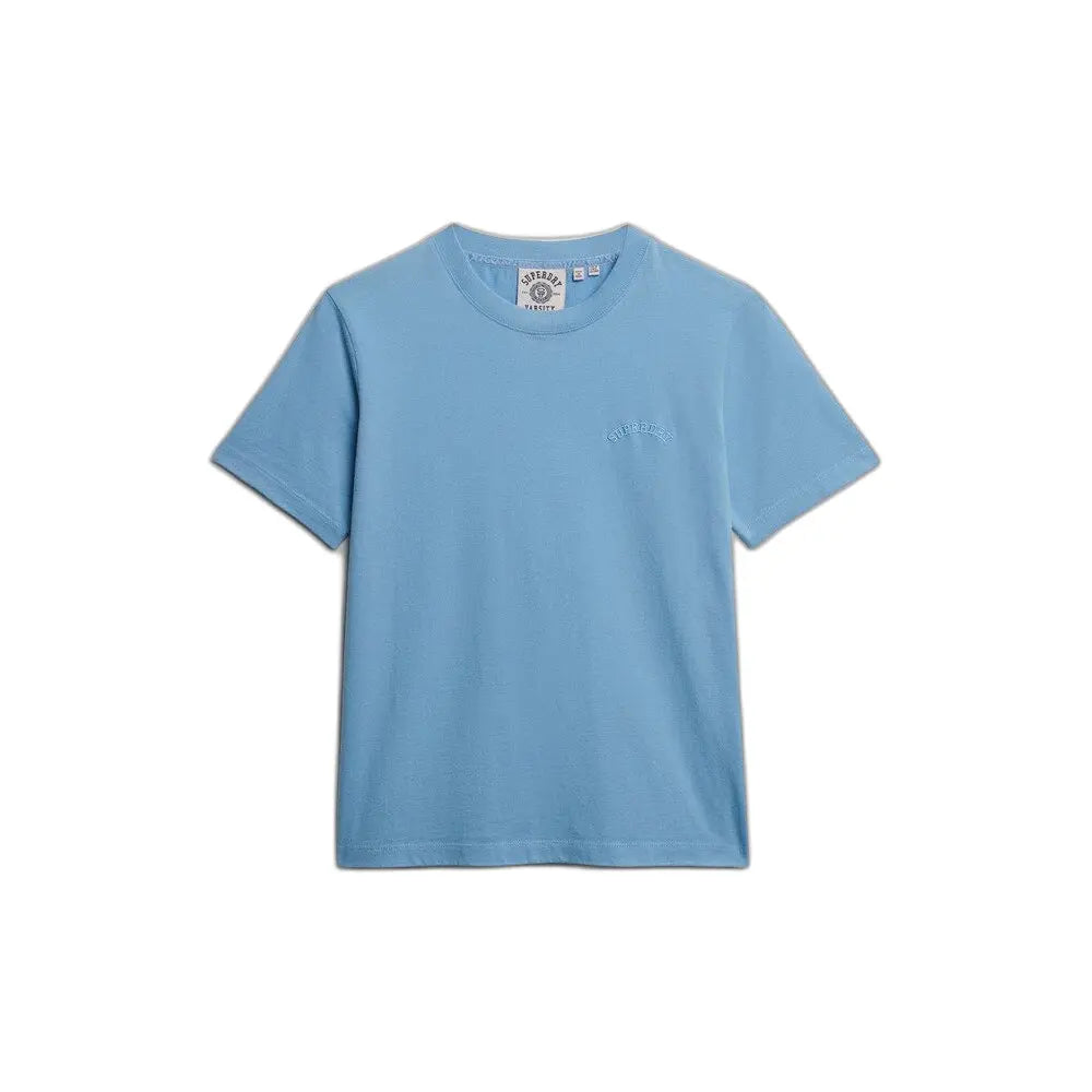 Superdry Ladies Essential Logo EMB T-Shirt Bluebell