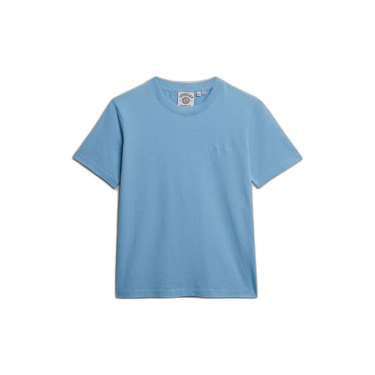Superdry Ladies Essential Logo EMB T-Shirt Bluebell