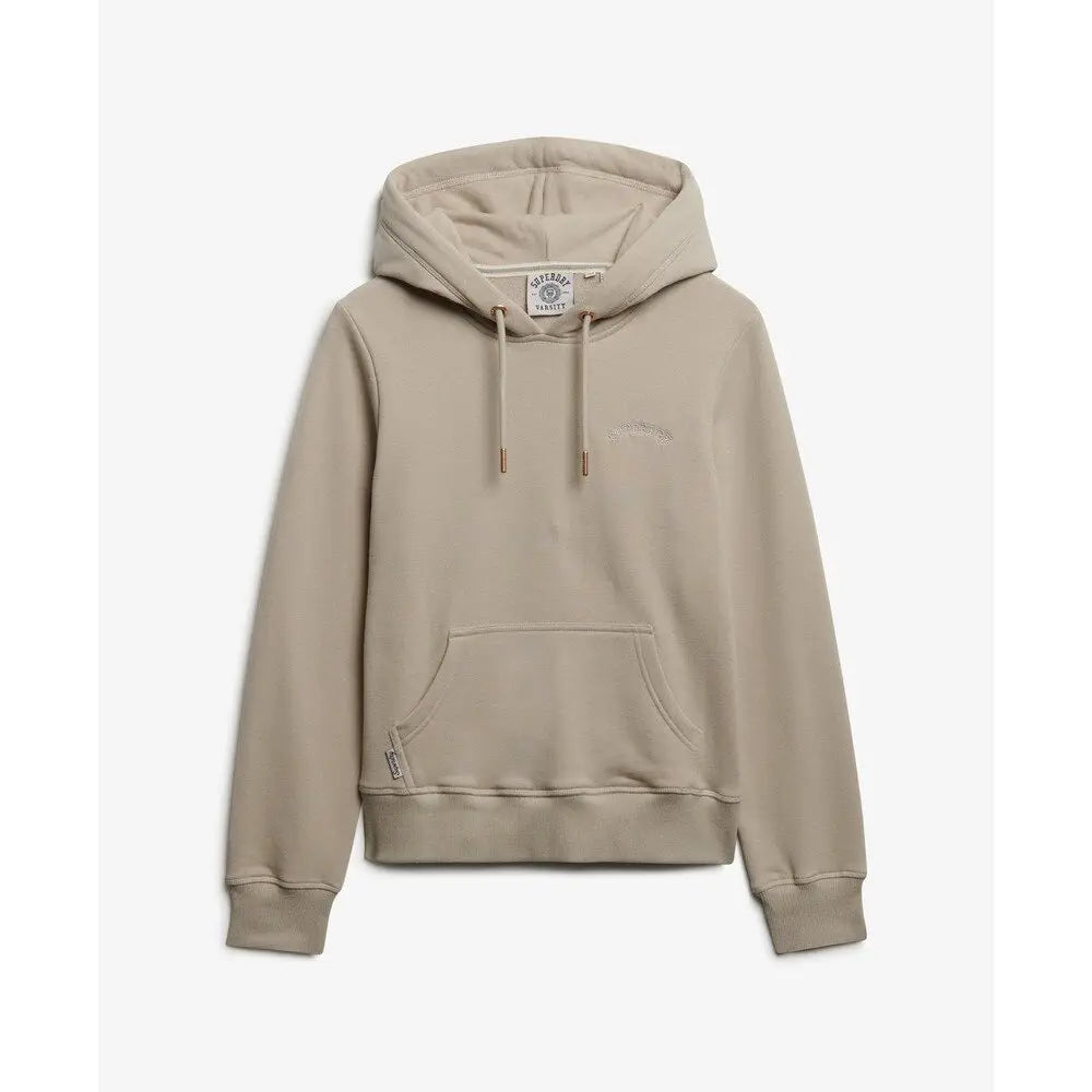 Superdry Ladies Essential Logo EMB Hood Feather Grey