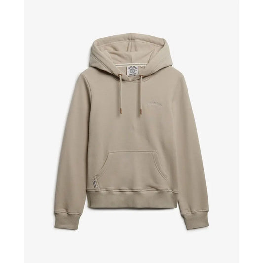 Superdry Ladies Essential Logo EMB Hood Feather Grey