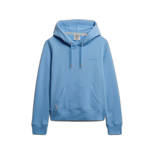 Superdry Ladies Essential Logo EMB Hood Bluebell