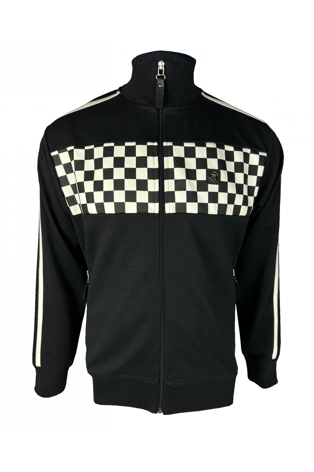 Trojan Chequerboard Track Top Black