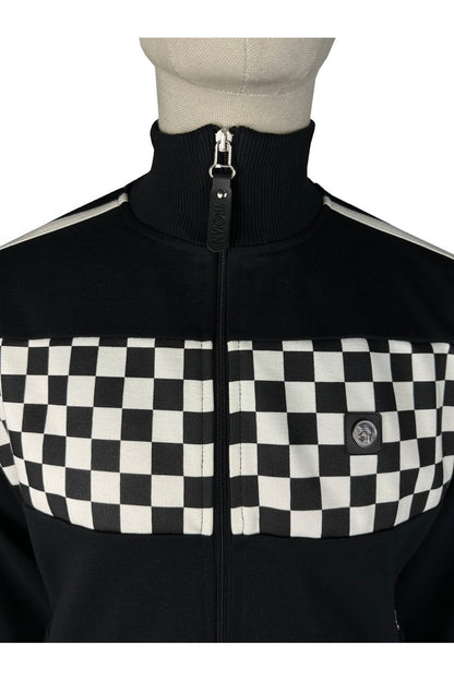 Trojan Chequerboard Track Top Black