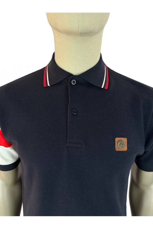 Trojan Flag Sleeve Pique Polo Shirt England