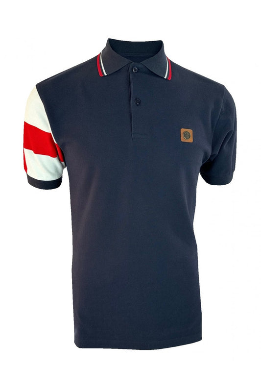 Trojan Flag Sleeve Pique Polo Shirt England