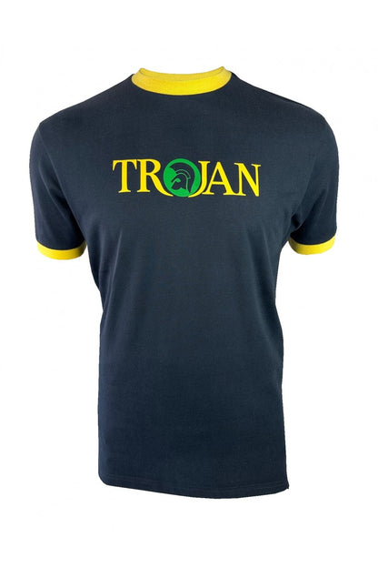 Trojan Logo Ringer T-Shirt Navy