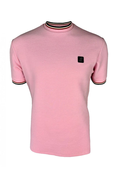 Trojan Ottoman Rib T-Shirt Pink