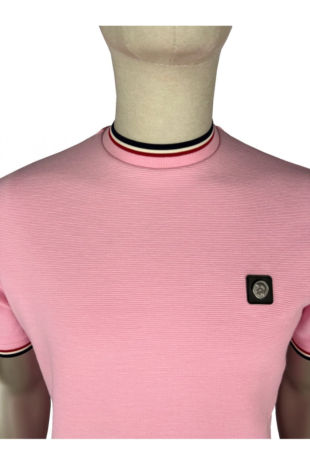 Trojan Ottoman Rib T-Shirt Pink
