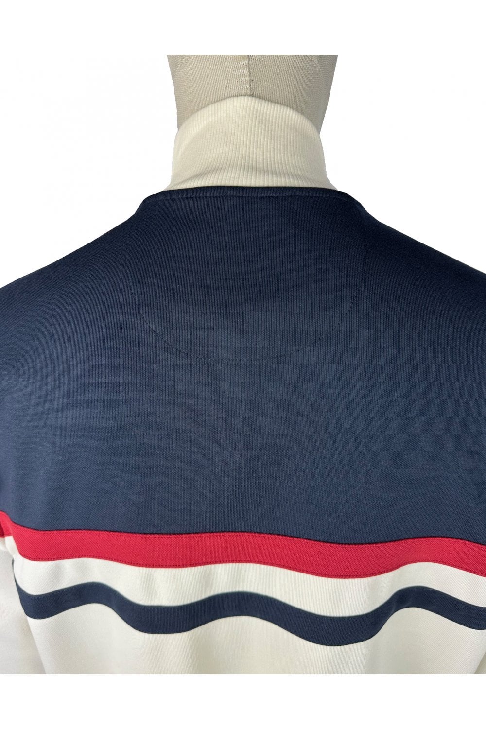 Trojan Panel Stripe Track Top Ecru