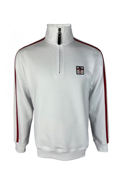 Trojan Quarter Zip St George Sweat White