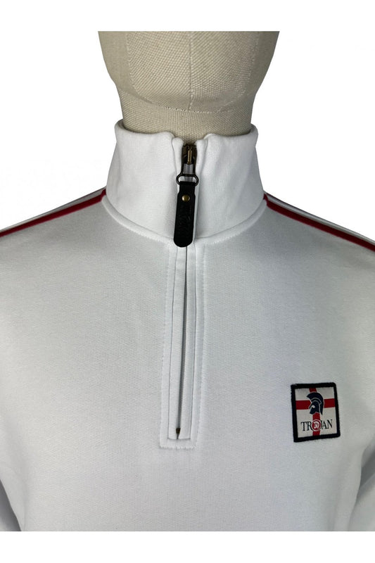 Trojan Quarter Zip St George Sweat White