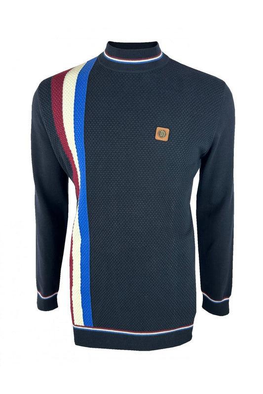 Trojan Knitted Crewneck Sweatshirt Navy