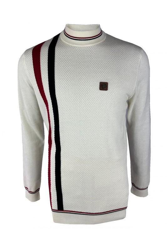 Trojan Knitted Crewneck Sweatshirt Ecru