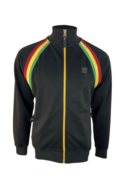 Trojan Raglan Taped Track Top Rasta/Black