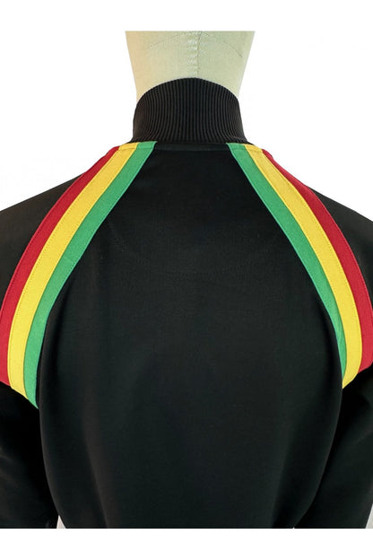 Trojan Raglan Taped Track Top Rasta/Black