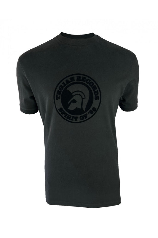 Trojan Spirit Self Flock T-Shirt Black
