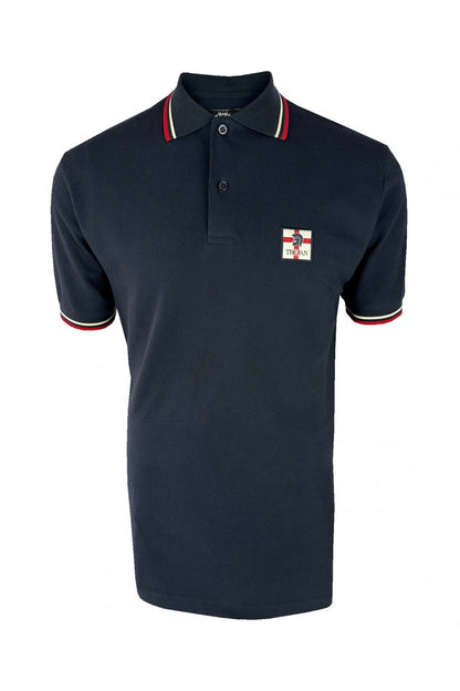 Trojan St George Badge Pique Polo Shirt Navy