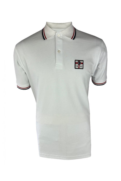 Trojan St George Badge Pique Polo Shirt White