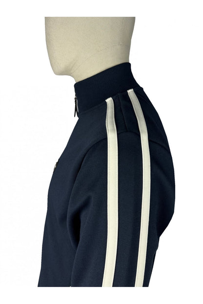 Trojan Twin-Stripe Contrast Zip Track Top Navy