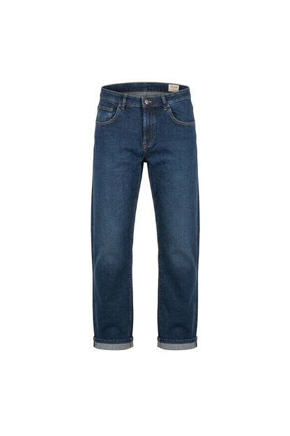 Trojan Zip Stretch Straight Leg Jeans Mid Wash